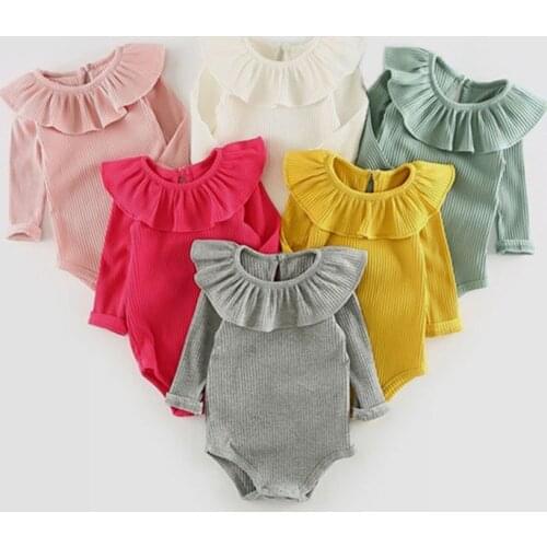 Fashion Baby Girl Rompers Newborn Baby Clothes Long Sleeves Knitted Girls One-Pieces Summer Baby Girl Outfit Jumpsuit For 0-2Y
