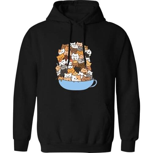 Hooded Mens Cats Printing Hip Hop Fashion Sweatshirts Hoodie Standard Outwear Mans Clothing Tops Autumn 2020 Tracksuits Homme