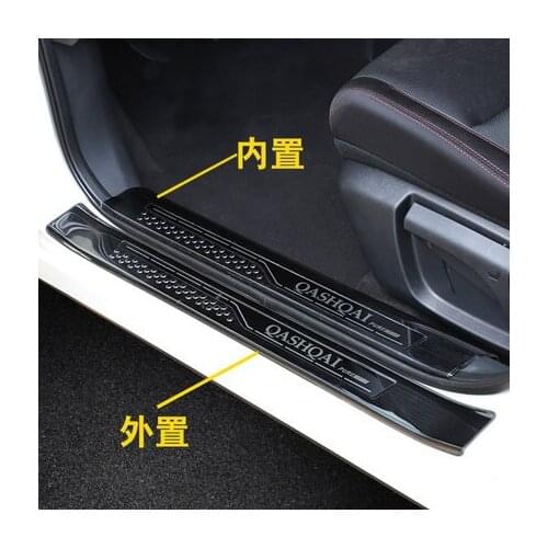 Stainless steel Scuff Plate/Door Sill door sill scuff plate protector guard Car Styling For Nissan Qashqai J11 2016-2019