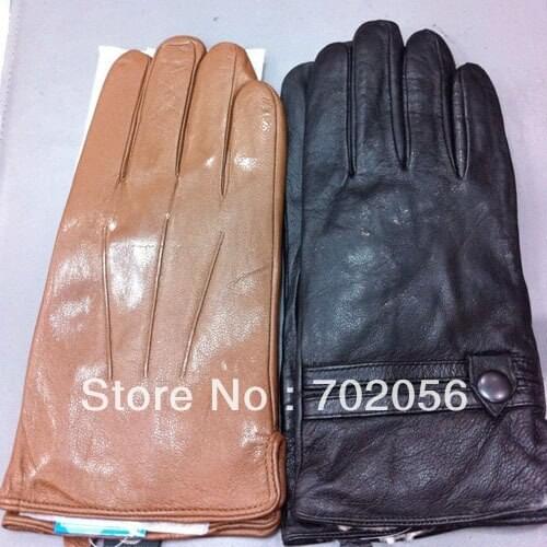 Mens real Leather gloves leather GLOVE gift accessory mixed 12 pairs/lot #3171