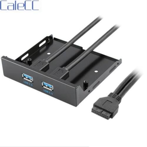 USB 3.0 Dual Port Front Panel to Motherboard 20Pin Connector Cable for PC 3.5" Floppy Bay