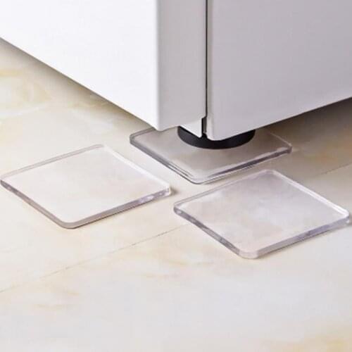 4 pieces/set washing machine shockproof pad silicone anti-skid pad refrigerator multi-function thickened table foot sticker