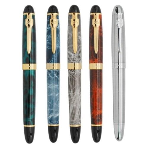 1pc Fashion Marble Fountain Pen 0.5mm Fine Nib Jinhao Business Office Christmas Gift Student Writing Ink Pens School Supplies