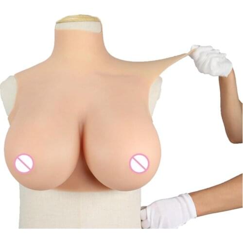 Liifun Silicone H Cup Artificial Breast Forms Fake Large Crossdressing Boobs for Transgender Drag Queen Cosplay