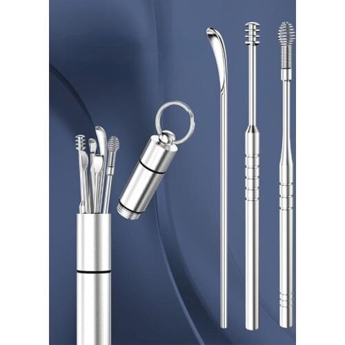 Ear Cleaner Ear Pick Ear Digging Earwax Tool Ear Picking Ear Cleaning Earwax Removal Tool Ear Clean Tool 6 Pieces Set