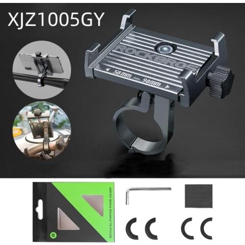 ROCKBROS Bicycle Phone Holder Universal Bike Motorcycle Handlebar Clip Stand Mount Cell Phone Holder Bracket Cycling Accessories