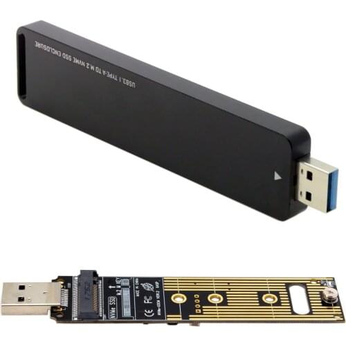 USB 3.0 to M.2 NGFF NVME M-key SSD External PCBA and Case Conveter Adapter with Flash Disk Case
