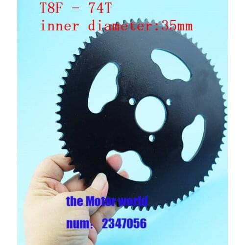 74Tooth 35mm T8F Rear Chain Sprocket For small 4 Stroke 47cc 49cc Engine Pocket Bike Goped Scooter Mini Moto ATV Quad