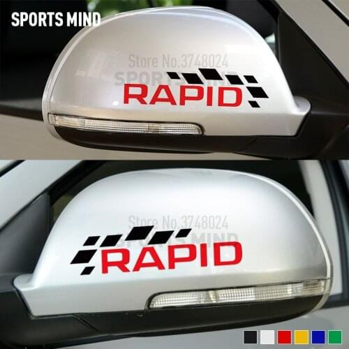 1 Pair SPORTS MIND For Skoda Rapid VRS Auto Accessories Rearview Mirror Car Styling Automobiles Car Sticker Decal