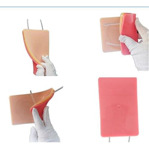 Injection Training Pad Model, Silicone Human Skin Suture Training Model, Injection Practice Pad, Veins Imbedded Model
