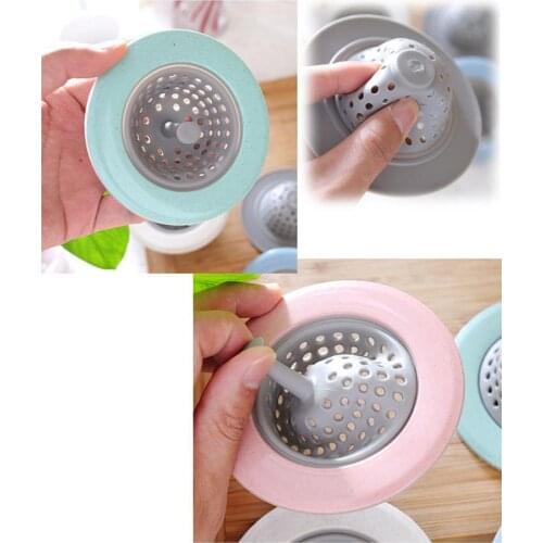 1PCS Portable Silicone Sink Strainer Waste Plug Sink Filter Waste Collector Kitchen Bathroom Accessories Colanders & Strainers
