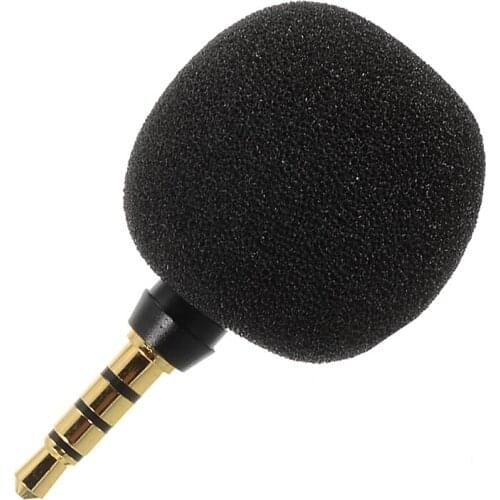 3.5mm Mini Black Portable Smartphone Mic Microphone For Mobile Phone Tablet Mini Stereo Microphones Dropshipping