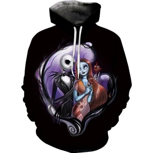 Movie 3d Hoodie Nightmare Before Christmas Movie Men Women Sweatshirt Hoodie Hooded Pullover Casual Spring Tracksuits Novelty