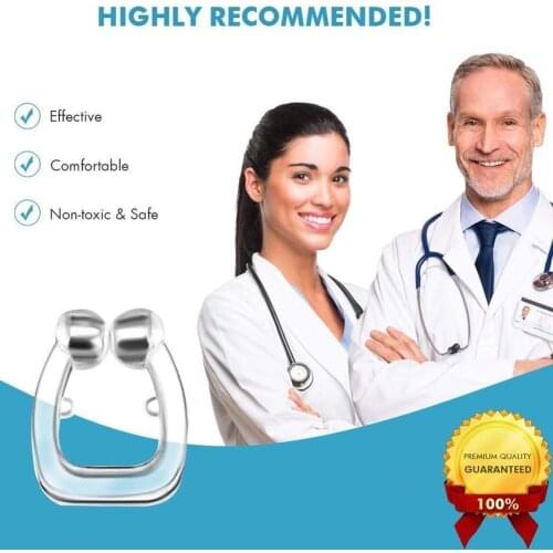 4Pcs/Set Silicone Magnetic Anti Snore Stop Snoring Sleep Sleeping Tray Clip Night Apnea Aid Nose Device Supplies Guard D4L6