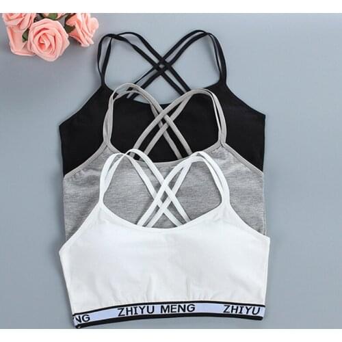 5Pcs Cotton Girls Bra Breathable Teenager Bras for Kids Adolescente Lingerie Solid Color Teen Vest Girls Tube Tops Underwear
