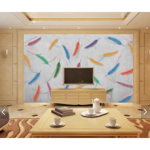 3D Abstract Feather Wallpaper Mural for Living Room Bedroom Contact Paper Wall Papers Roll Home Decor Customize
