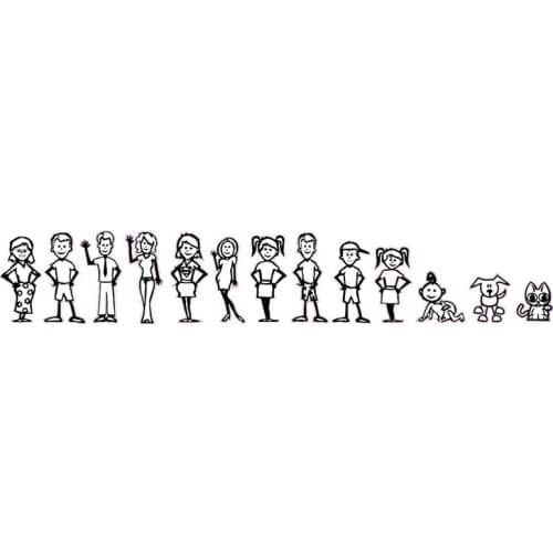 Car-Sticker Automobiles Motorcycles Window Bumper Laptop Vinyl Decal PVC Decorative Good Happy Family Cover Scratches Waterproof