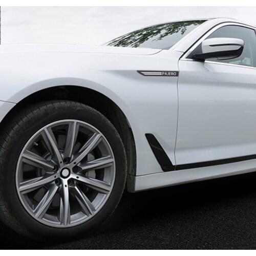 Car Styling 2pcs Side Wing Badge Emblem Fender Sport Car Sticker for Mitsubishi Pajero Montero MK2 V31 V32 V33 V43 V45