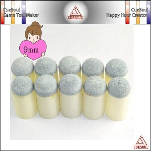 Cuesoul 10pcs/a lot 9mm- 13mm Size Nylon Blue Pool Cue Tips From Billiard Accessories Supplies