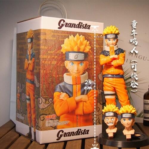 Action Figure Toys For Children 25CM Childhood Naruto Animen Naruto Face-changing Doll Color Boxed Kid Birthday Gift Collectible