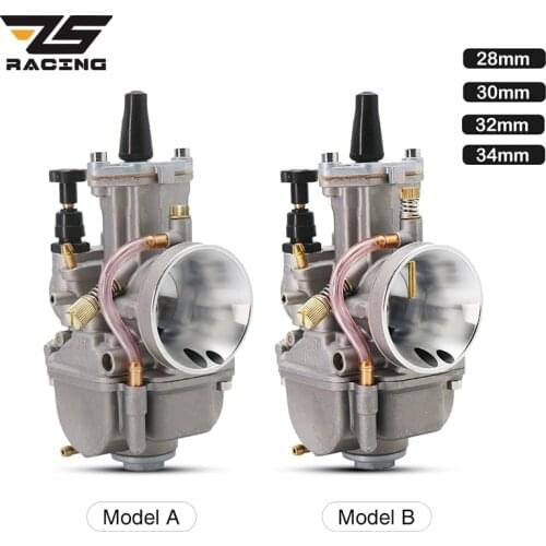 ZS Racing Motorcycle 28 30 32 34mm PWK Carburetor Carburador Carb For Dirt Bike 4T Engine 110cc 125cc 250cc Motorbike