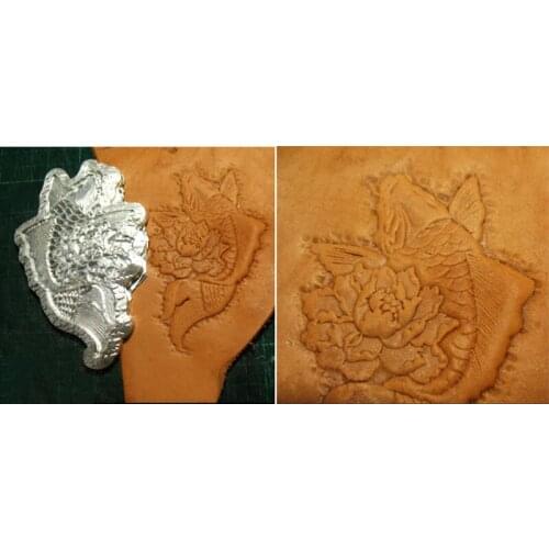 Koi and peony Tang dynasty flower design Hand-work unique design leather carving punches stamp craft tools
