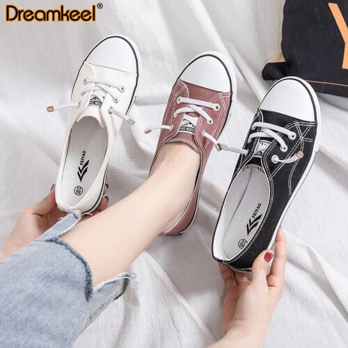 2020 Comfortable Sports Sneakers Female Flats Trend Breathable Casual Canvas Shallow Shoes Womens SneakersWomen Shoes Fashion Y