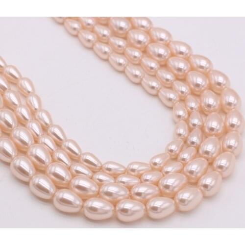 Hot Sale Natural Shell Bead Pink Drop-Shaped Loose Beads For Jewelry Making DIY Necklace Bracelet Earrings Ring Accessory