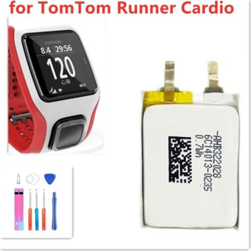 Top Brand 100% New 190mAh AHB322028 Battery for TomTom Runner Cardio Watch in stock