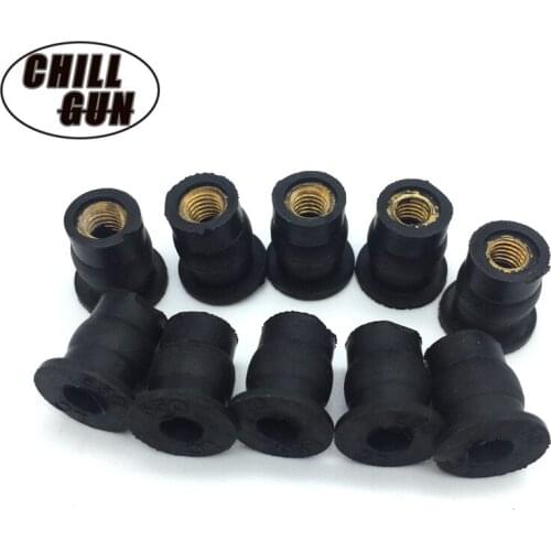 M5 Motorcycle Windshiled Well nut Rubber Well Nuts Screw Bolt Blind Fastener Fishing For Honda Suzuki Kawasaki Yamaha BMW