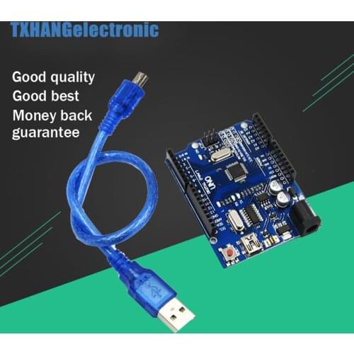 For arduino UNO R3 MEGA328P UNO R3 ATMEGA328P AU Compatible CH340 mini USB+cable diy electronics