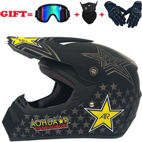 Cross country motorcycle am mountain bike full helmet riding helmet four season motorcycle cross country helmet three piece set