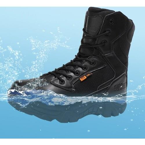 Men Military Leather Combat Boots 2021 Waterproof Combat Boots Infantry Tactical Boots Outdoor Male Army Boots Desert Boots