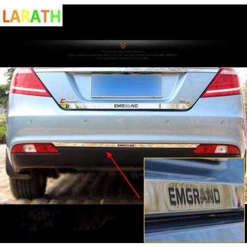 For Emgrand 7 EC7 EC715 EC718 2014 2015 2016 Stainless Steel Rear Door Trim Rear Trunk Cover Sticker Car Accessories 3 Colors