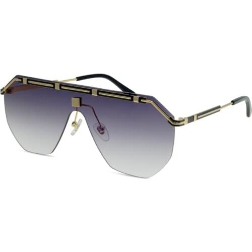 2021 New Womens Frameless Oversized One-Piece Sunglasses Fashion Luxury Square Glasses UV400 Custom Logo