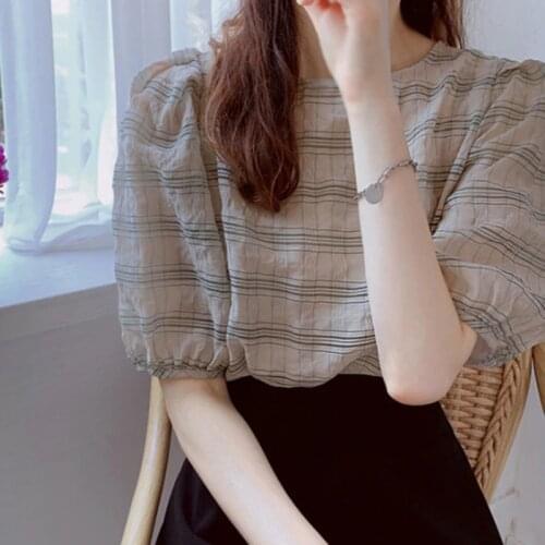 New spring Vintage solid female Oversize Tops Women Shirt short sleeve Girls Blouse Summer Plus Size Women Blouses femme Blusas