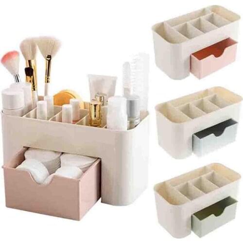 Plastic Desktop Storage Case Cosmetics Holder Drawer Rack Sundries Organizer
