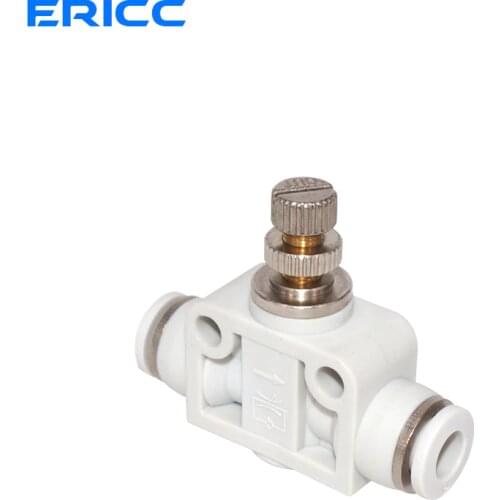 APA Pneumatic High pressure Air Speed Controller OD Hose Tube Gas Flow Adjust Valve Connector Fitting 4mm 6mm 8mm 10mm 12mm