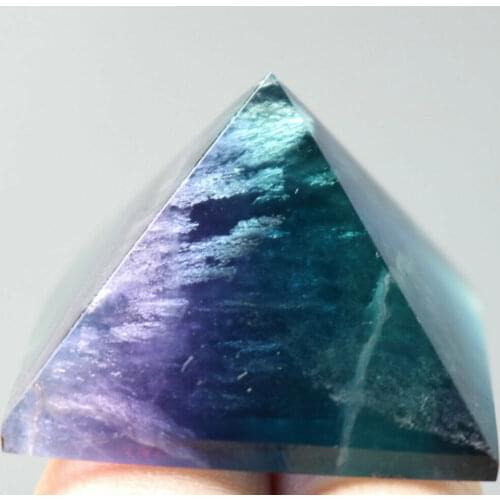 4cm Fluorite Pyramid Crystal Point Healing NaturalStone Mineral Gift Home Decoration healing stones