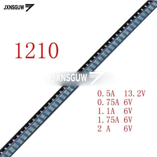 20PCS 1210 SMD PTC Self-recovery fuse PPTC MICROSMD050F-2 0.5A 13.2V/075F-2 0.75A 6V/110F-2 1.1A 6V/175F-2 1.75A 6V/200LR-2 2A6V