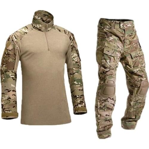 Tactical military uniform clothing army of the military combat uniform tactical pants with knee pads camouflage clothes