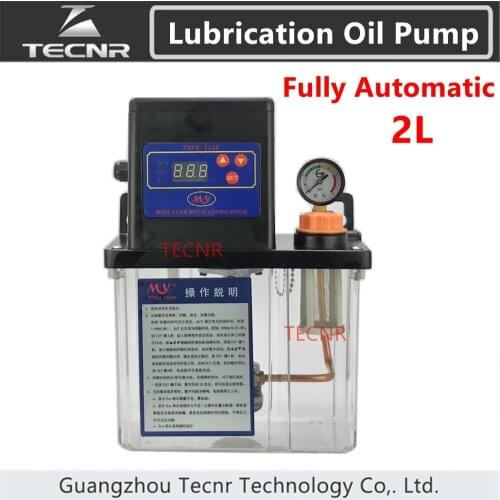 TECNR CNC fully Automatic Lubrication oil pump 2L digital electronic timer gear pumps 220V for cnc machine