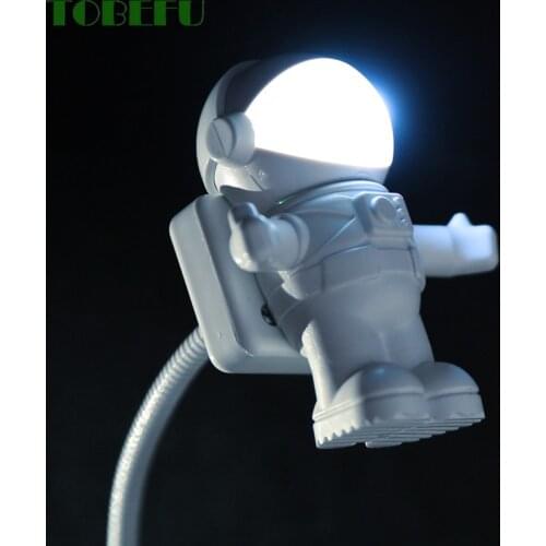 TOBEFU Creative Spaceman Astronaut LED Flexible USB Light Night Light for Kids Toy Laptop PC Notebook GXE