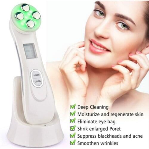 Face Skin EMS Mesotherapy RF Radio Frequency Facial LED Photon Skin Care Device Face Lift Tighten Beauty Machine Skin Care Tools