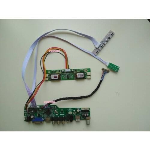 LCD LED AUDIO TV HDMI USB VGA AV 4 CCFL lamps Controller driver Board For 19.0" M190EN04 V5 1280X1024 display kit