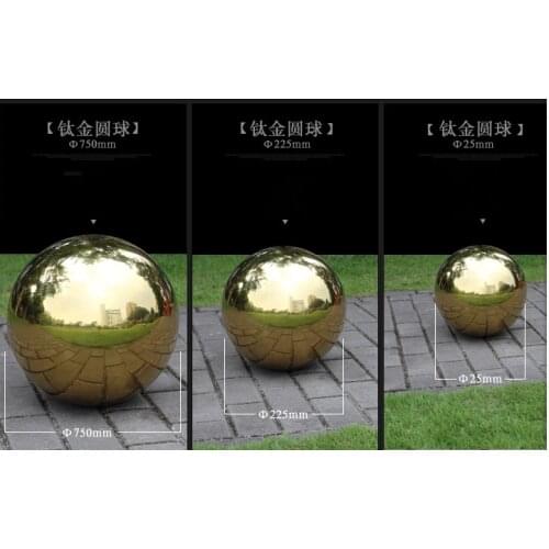 1pc 200 mm in diameter Golden stainless steel ball,hollow ball,decoration ball,titanium plating,KTV,stanless steel garden sphere