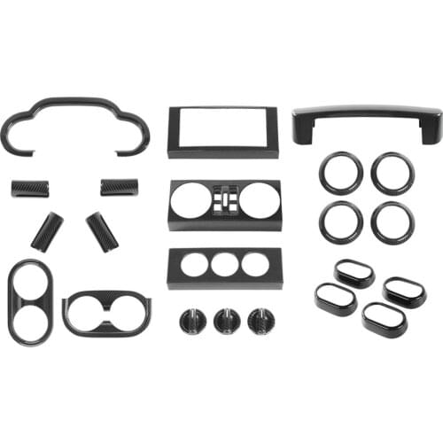 22pcs/set Car Trim For Jeep Wrangler JK 2007-2010 Car Steering Wheel Water Cup holder Trim CD Panel Instrument Frame Styling