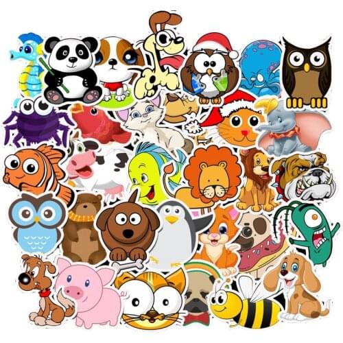 50PCS Cute Anime Pig Sticker Creative Decal Pattern Sticker for Children DIY Laptop Motorcycle Skateboard Guitar Luggage Sticker