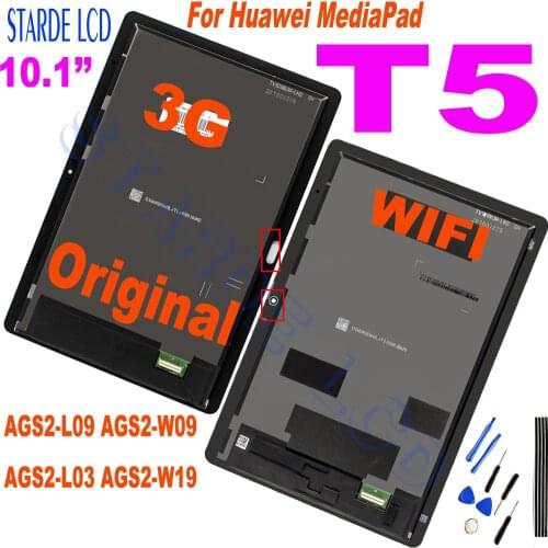 AAA+ Original 10.1" For Huawei MediaPad T5 10 AGS2-L09 AGS2-W09 AGS2-L03 AGS2-W19 LCD Display Touch Screen Digitizer Assembly
