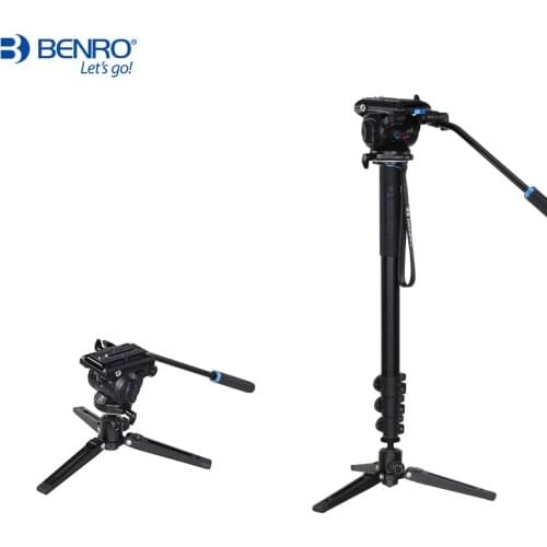 Benro A38FS4N Series 4 Aluminum Monopod with 3 Leg Locking Base and S4N Video Head